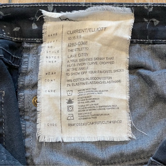 Current/Elliott The Stiletto Floral Print Jeans - Picture 14 of 16